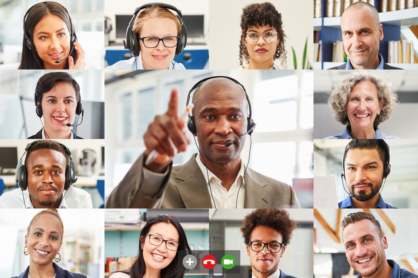 Business Team in an Online Video Conference Meeting